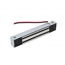 Электромагнитный замок AccordTec ML-100K с планкой, цвет Серебряный металлик