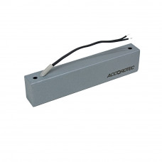Электромагнитный замок AccordTec ML-295K с уголком, цвет Серебряный металлик
